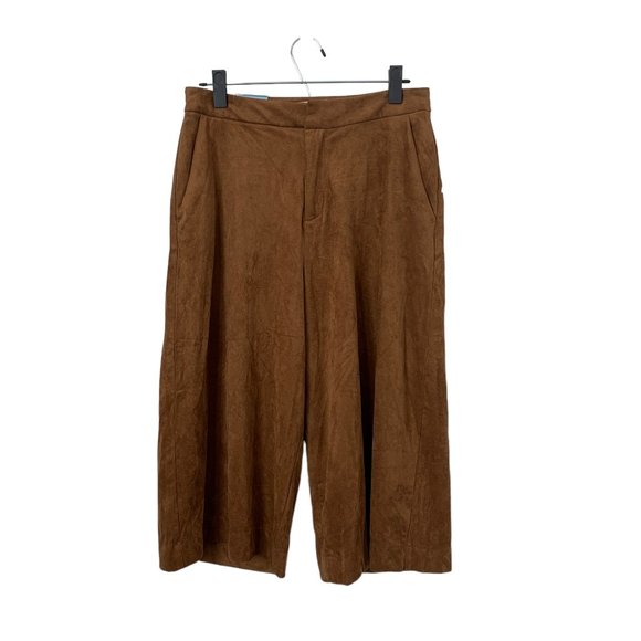 Old Navy Women's Faux Suede Brown Gauchos - Size S - New - Picture 2 of 9